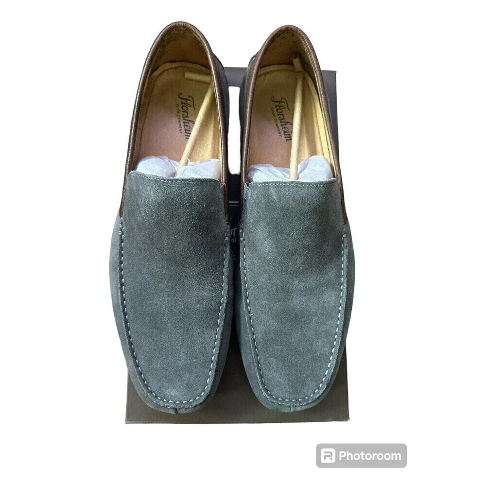 Florsheim Talladega Venetian Men’s Gray Loafer Suede‎ Shoes Size 13M EEUC luxury